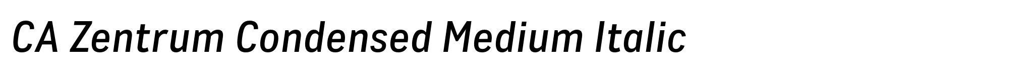 CA Zentrum Condensed Medium Italic image